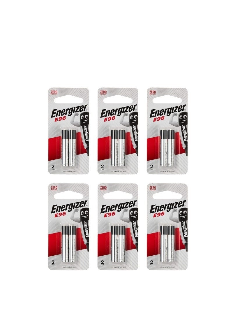 Pack of 12 E96 AAAA Size Alkaline Batteries